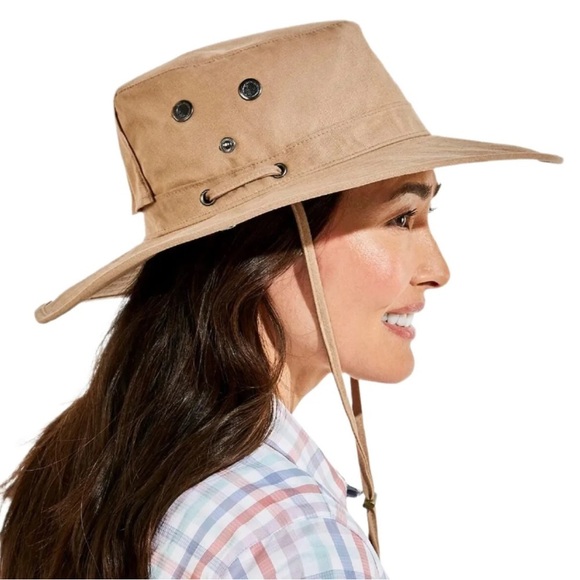 Coolibar Charlie Cotton Bucket Hat Blue size L/XL NWT UPF 50+ Unisex - Picture 12 of 13